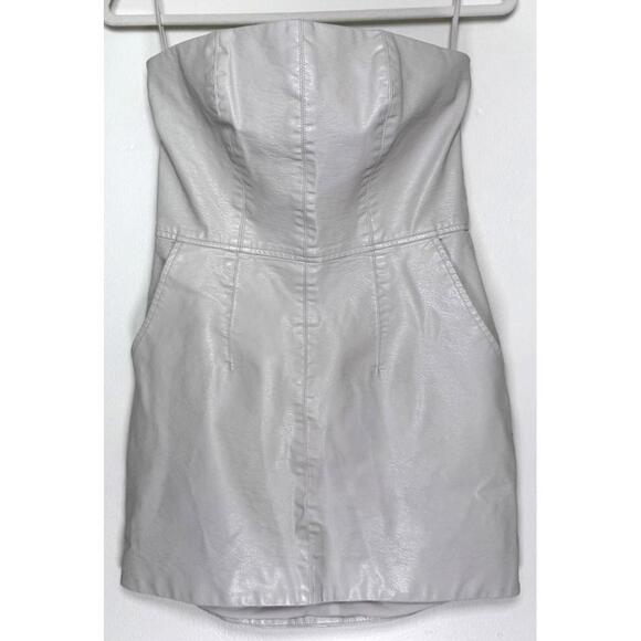 NONchalant Label - VeganLeather Strapless Mini Dress – Size S - Picture 4 of 6
